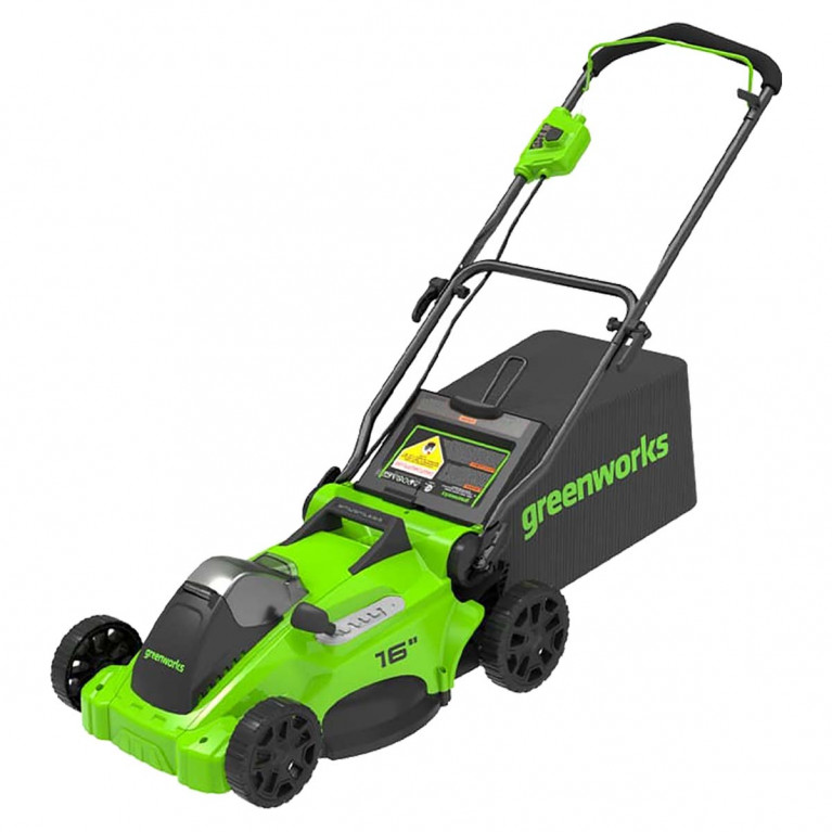 Аккумуляторная газонокосилка Greenworks GD40LM16XK4 бесщеточная 40V с АКБ 4 Ач + ЗУ