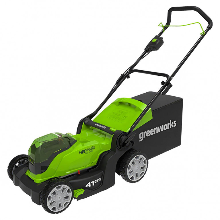 Аккумуляторная газонокосилка Greenworks G24X2LM41K4 24V с 2хАКБ 4 Ач + ЗУ